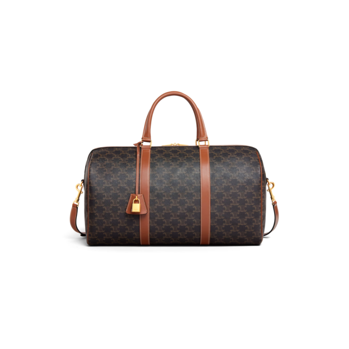 Ce1i*e medium travel bag in triomphe canvas and calfskin 190662cas.04lu (45*24*21cm)